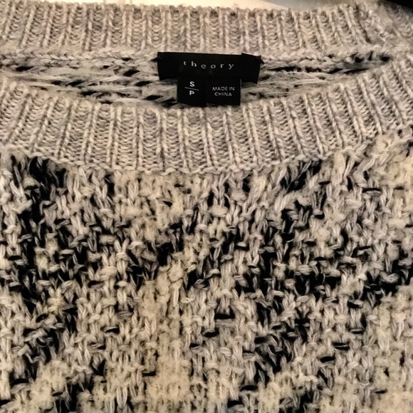 Theory Sweater - black/white plaid - Picture 3 of 3